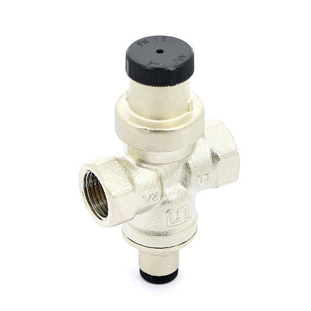 Редуктор давления UNI-FITT ВВ 1/2" 1-4 бар PN15 под рад. манометр 1/4" никелир. COMPACT