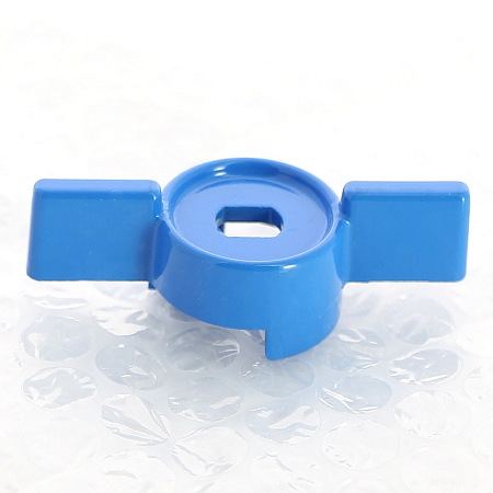 Ручка бабочка для крана с накидной гайкой UNI-FITT 3/4" - 1", синяя