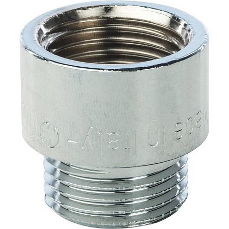 Удлинитель резьбовой латунный STOUT хром 1/2"x15мм ВН
