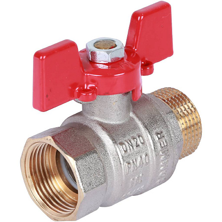 Кран шаровой ROMMER бабочка 3/4" ВН