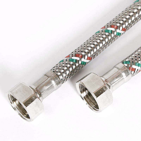 Гибкая подводка UNI-FITT ВВ 1/2", 180 см, DN 8, оплётка из нерж. стали