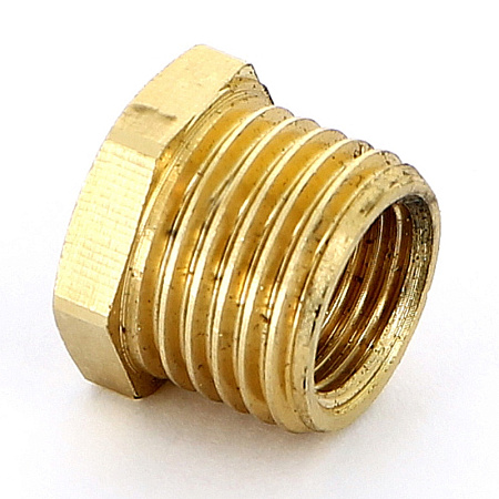 Футорка резьбовая латунная UNI-FITT без покрытия 1/4"х1/8" ВН