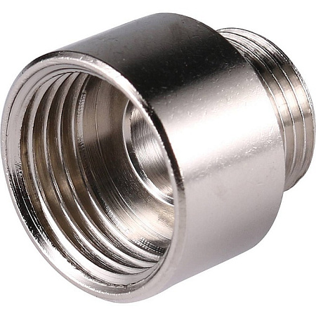 Муфта переходная резьбовая латунная STOUT никель 1/2"X3/8" ВН