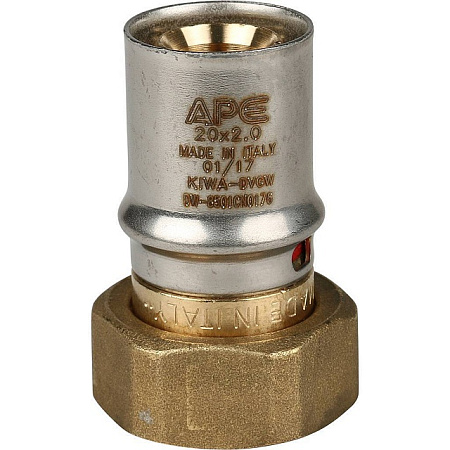 МП Муфта с накидной гайкой пресс для металлопласта STOUT Ø20х3/4"