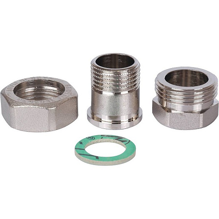 Американка ПРЯМАЯ резьбовая латунная (без прокладки) STOUT никель 1/2" ВН