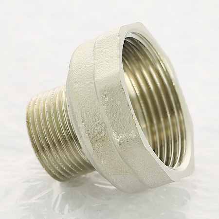 Переход под ключ резьбовой латунный UNI-FITT никель 3/4"х11/4"