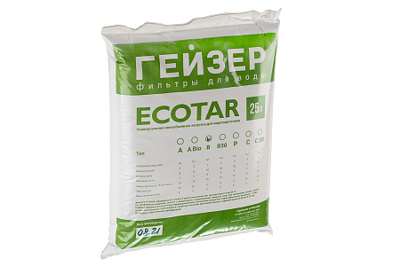 Фильтрующая загрузка умягчения воды ГЕЙЗЕР ЭКОТАР - B 22,5 кг (25л)