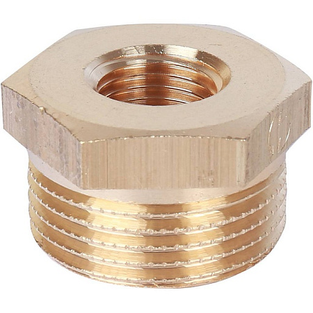 Футорка резьбовая латунная STOUT без покрытия 3/4"x1/4" ВН