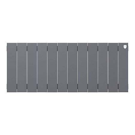 Радиатор биметаллический ROYAL THERMO PIANOFORTE SILVER SATIN 300x12 секций, серый (НС-1346075)