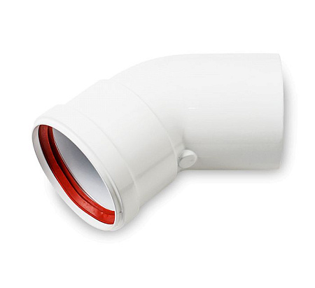 Колено коаксиальное PROTHERM алюминь Ø80х45°, белый