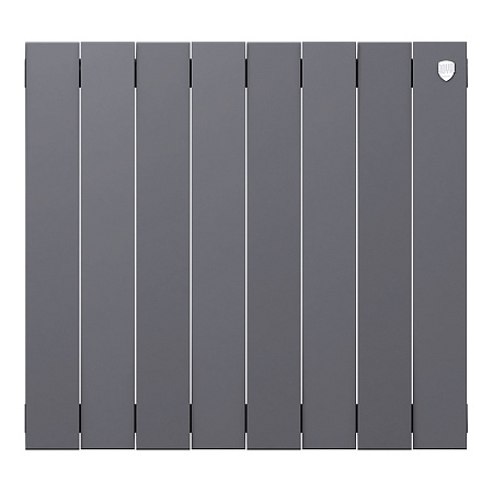 Радиатор биметаллический ROYAL THERMO PIANOFORTE SILVER SATIN NEW 500x8 секций, серый (НС-1176341)
