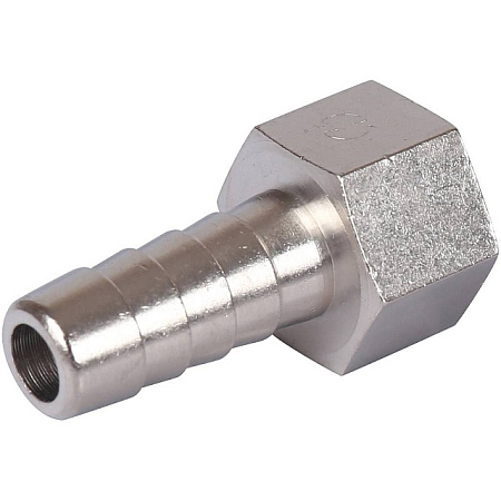 Штуцер резьбовой латунный STOUT никель 1/4"x10мм В