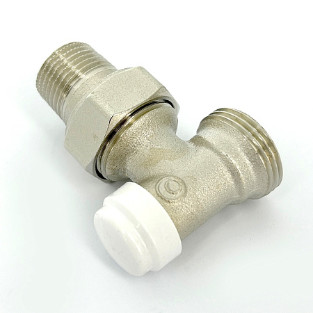 Вентиль обратный угловой UNI-FITT 1/2" х 3/4" НН ЕК с разъёмным соединением, никелированный