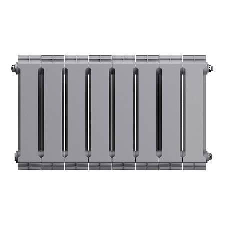 Радиатор биметаллический ROYAL THERMO PIANOFORTE SILVER SATIN 300x8 секций, серый (НС-1346089)