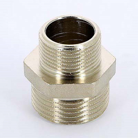 Ниппель переходной резьбовой латунный UNI-FITT никель 11/2"х1"