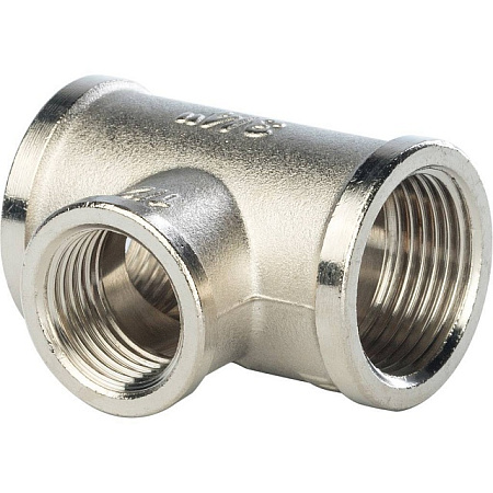 Тройник переходной переходной латунный STOUT никель 3/4"x1/2"x3/4" В