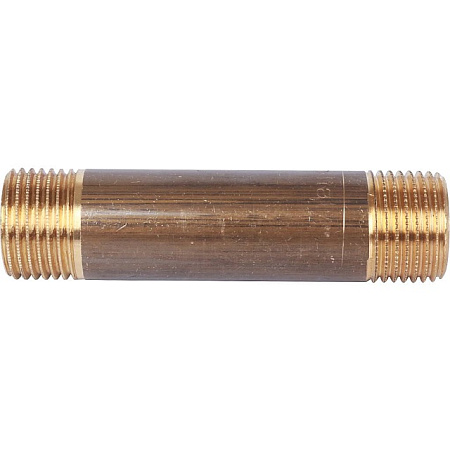 Бочонок резьбовой латунный STOUT без покрытия 1/2"x80мм