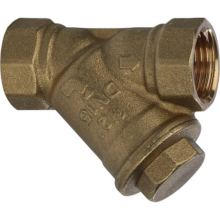 ФГО Фильтр косой грубой очистки STOUT SFW латунный 1/2", 500 мкр, желтый