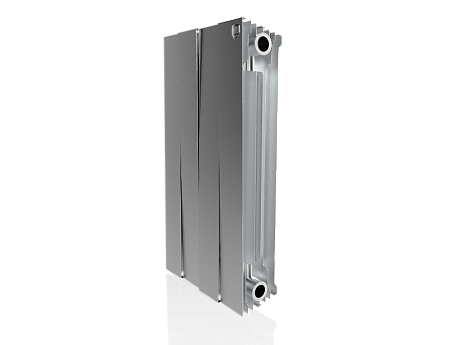 Радиатор биметаллический ROYAL THERMO PIANOFORTE SILVER SATIN NEW 500x4 секций, серый (НС-1176338)