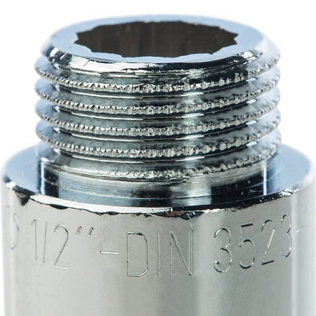 Удлинитель резьбовой латунный STOUT хром 1/2"x60мм ВН