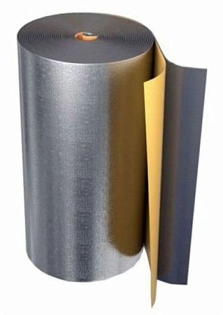 Рулонная изоляция самоклеющаяся с алюминиевой фольгой ENERGOFLEX BLACK STAR DUCT AL (30 м²) металл-3