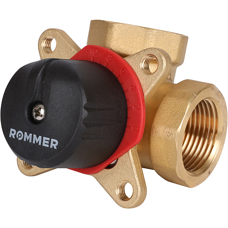 Клапан трехходовой смесительный ROMMER 1" KVs 10