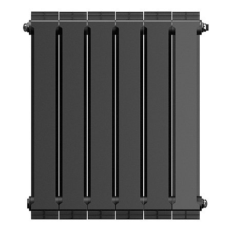 Радиатор биметаллический ROYAL THERMO PIANOFORTE NOIR SABLE NEW 500x6 секций, черный (НС-1176332)