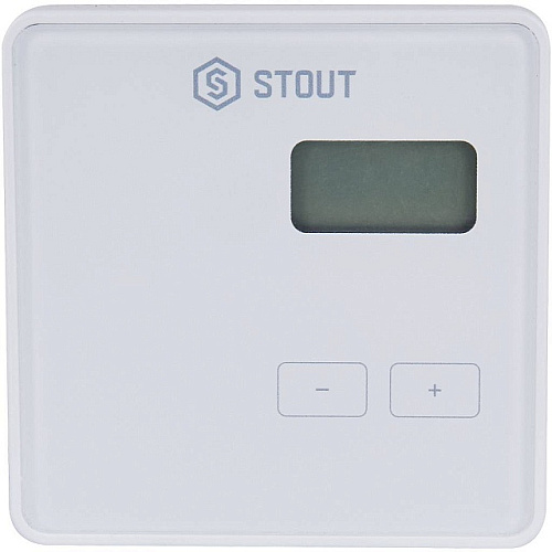 Регулятор комнатный STOUT беспроводной R-8b, белый, 2xAAA