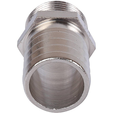 Штуцер резьбовой латунный STOUT никель 3/4"x25мм Н