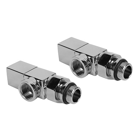 Набор дизайн-вентилей ROYAL THERMO CUBE 1/2" осевой, хром (НС-1193193)