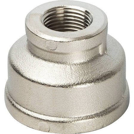 Муфта переходная резьбовая латунная STOUT никель 1"X3/8" В