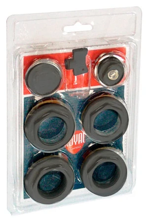 Комплект для монтажа радиаторов ROYAL THERMO 1/2" без кронштейнов, черный (НС-1156727)