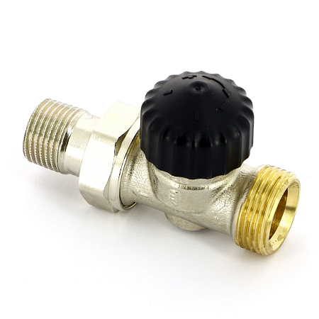 Вентиль термостатический UNI-FITT 1/2"х3/4" НН EK с разъемным соединением, никелир.