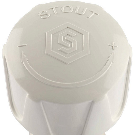 Клапан ручной терморегулирующий STOUT с неподъемным шпинделем, прямой 1/2"