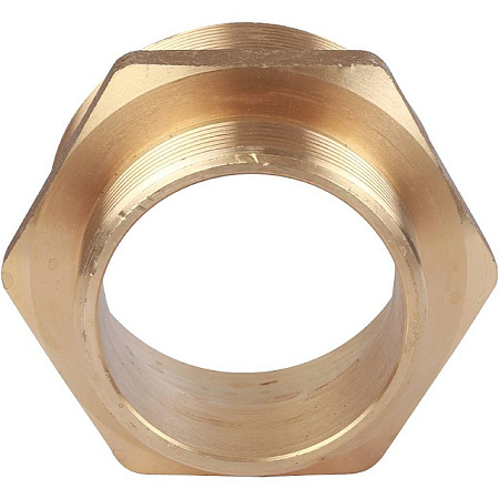 Ниппель переходной резьбовой латунный STOUT без покрытия 21/2"x2" Н