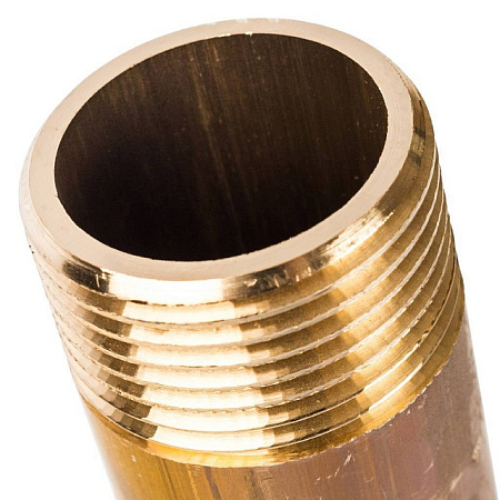 Сгон резьбовой латунный STOUT без покрытия 3/4"x150мм