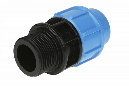 ПНД Муфта с резьбой компрессионная ДЖИЛЕКС пластиковая Ø32x11/4" Н