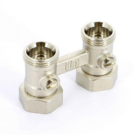 Узел-мультифлекс нижней подводки UNI-FITT прямой, Н-образный, 3/4"х3/4"ЕК, двухтрубная система