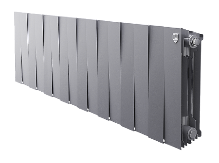 Радиатор биметаллический ROYAL THERMO PIANOFORTE SILVER SATIN 300x16 секций, серый (НС-1346079)