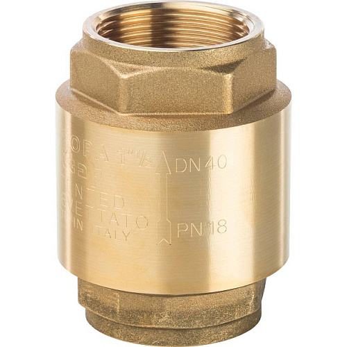 Обратный клапан пружинный, латунный STOUT (с металлическим седлом) 11/2&amp;quot; ВВ