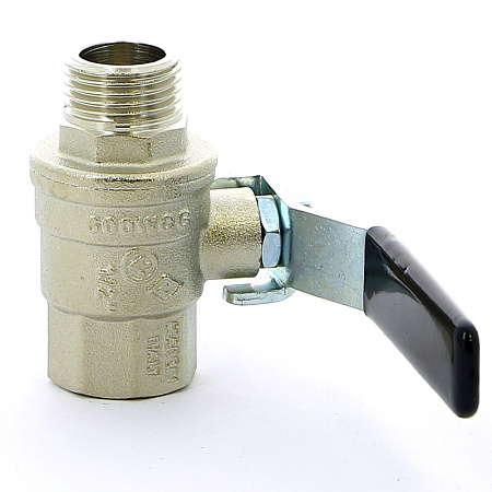 Кран шаровой BUGATTI OREGON 306 рукоятка стальная 1/2" ВН, полнопроходной
