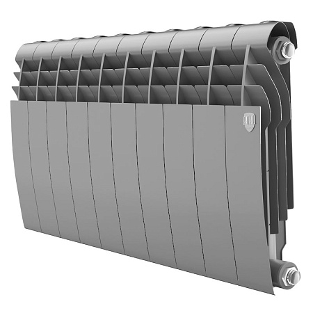 Радиатор биметаллический ROYAL THERMO BILINER SILVER SATIN 350x10 секций, серый (НС-1197126)