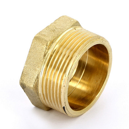 Футорка резьбовая латунная UNI-FITT без покрытия 11/2"х1/2" ВН