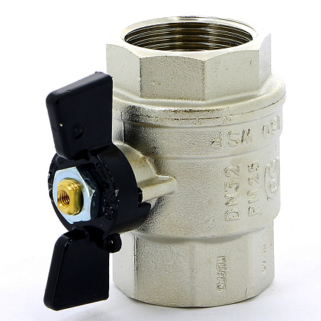 Кран шаровой BUGATTI OREGON 302 бабочка 11/4" ВВ, полнопроходной