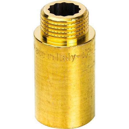 Удлинитель резьбовой латунный STOUT без покрытия 1/2"x40мм ВН