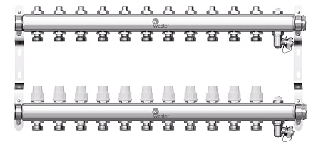 Коллекторная группа WESTER W903.11 нержавейка 1"x3/4" EK -11 выходов, без расходомеров