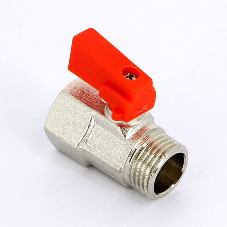 Кран шаровой мини UNI-FITT 1/2" ВН флажок красный металл