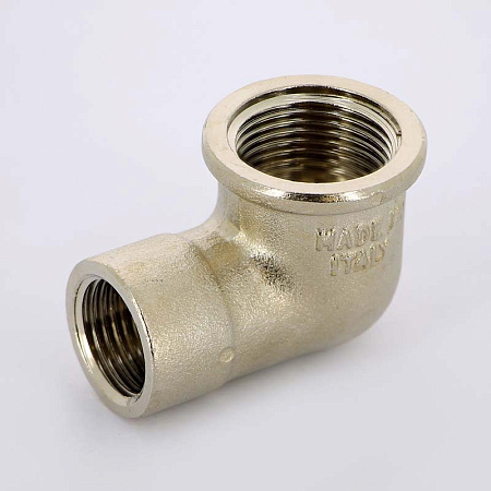 Угол переходной резьбовой латунный UNI-FITT никель 3/4"х1/2" В