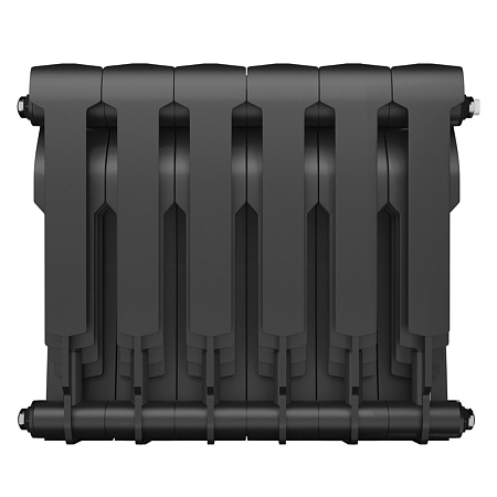 Радиатор биметаллический ROYAL THERMO BILINER NOIR SABLE 350x6 секций, черный (НС-1197124)