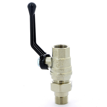 Кран шаровой с американкой BUGATTI OREGON 320 рукоятка алюминиевая 1/2" полнопроходной